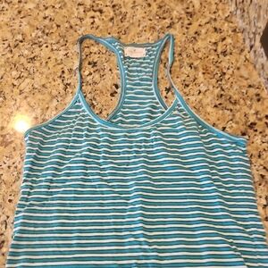 American Eagle, Girls Striped Blue and White Tank Top